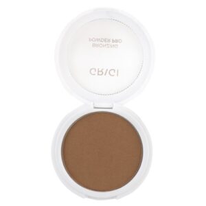 BRONZER – 08 – BEACH BRONZE – BRONZE ΣΚΟΥΡΟ ΜΕ GLITTER ΥΠΟ-ΤΟΝΟΥΣ – DARK TAN WITH GLITTER SHOTS H Bronzing compact powder pro σας δίνει την δυνατότητα να δημιουργήσετε το τέλειο bronzing look για την πόλη. Με βελούδινη υφή για ομοιόμορφο και πολύ φυσικό , χωρίς ατέλειες αποτέλεσμα στο πρόσωπο , σώμα και ντεκολτέ.